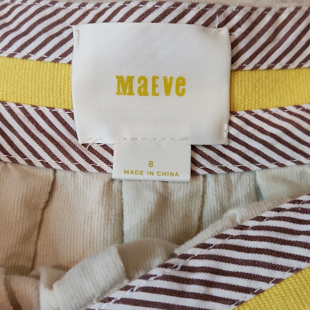 Anthropologie Maeve Effortless Cream Pull On Corduroy Skirt - Picture 2 of 4